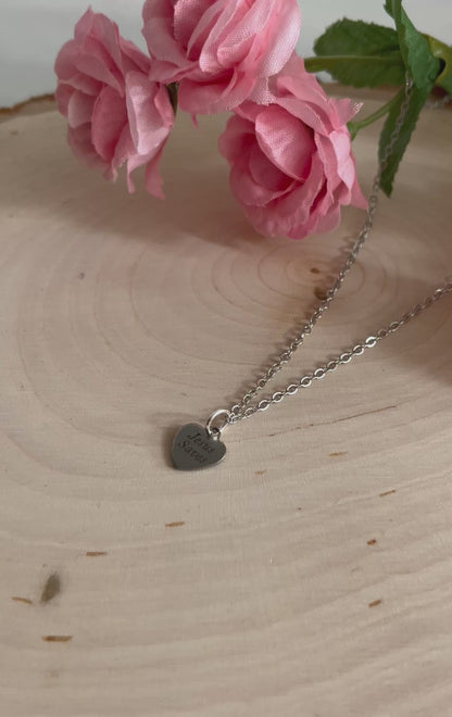 Jesus Saves Silver Necklace – Stainless Steel Christian Jewelry Pendant