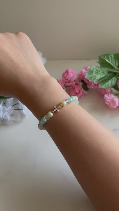 Pearl Cross Bracelet Collection Christian Jewelry