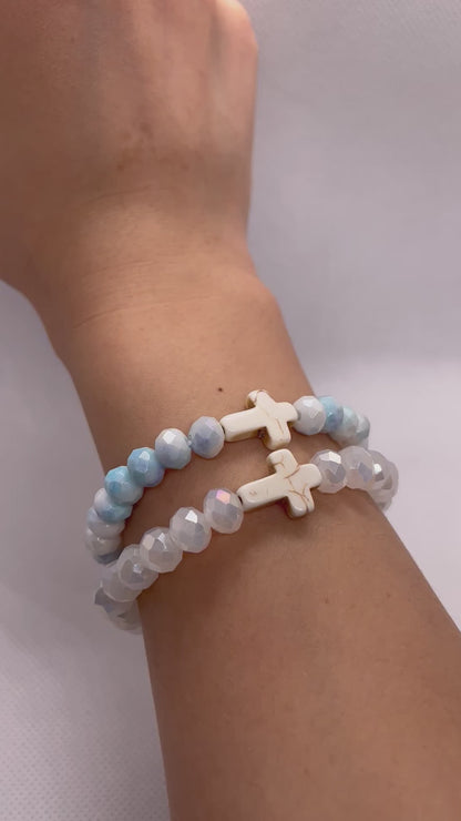Pulseras de cuentas cruzadas múltiples diseños y colores