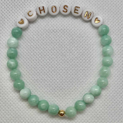 Jade Chosen Bead Bracelet – elegant stone jewelry with a faith-inspired meaning.

